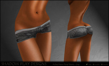 Pulled Down Floral Shorts - Gray