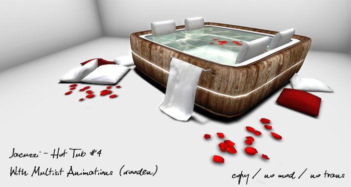 Jacuzzi - Hot Tub #4 With Multisit Animations (wooden)