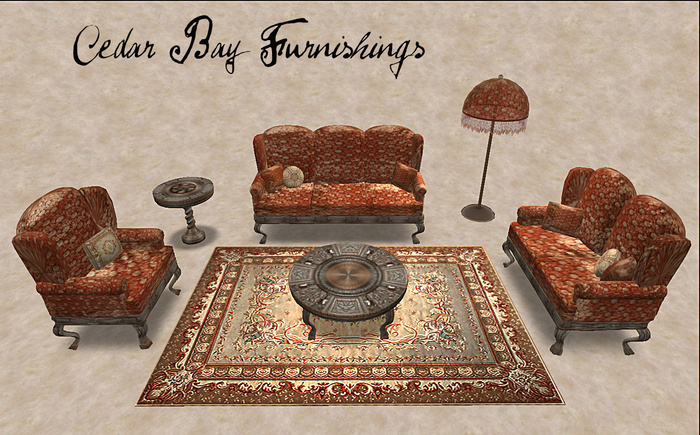 Worn Velvet Living Room Set