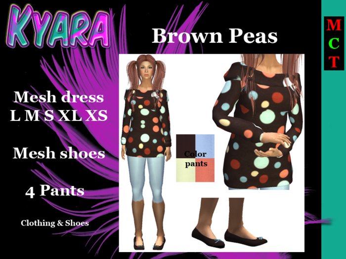 BROWN PEAS OUTFIT MESH