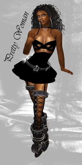 FULL PERM SEXY BLACK DRESS, SHOES & ACCESSORIES -10L