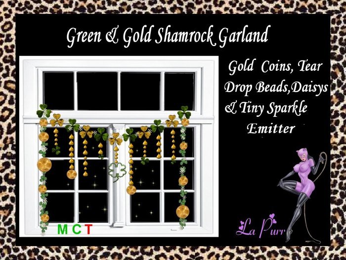 Green & Gold Shamrock Garland!