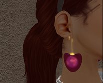 DD Heart Earth Earrings Gold