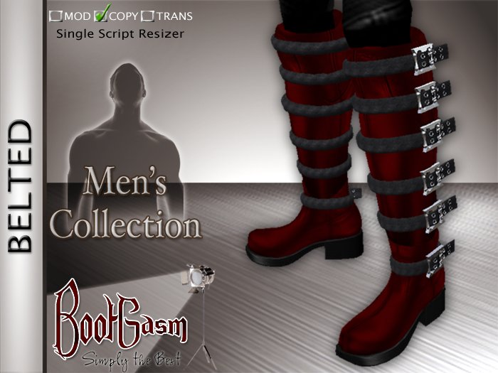 Bootgasm Belted Men's Boots Red
