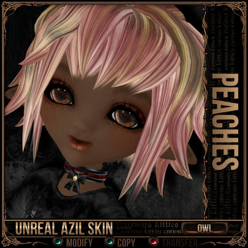 =^.^= Curious Kitties Unreal Fuzz - Unreal Azil Owl Skin - Peaches