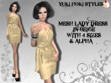 YHS Mesh Lady Dress Beige