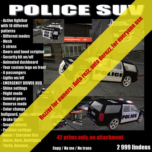 SUV Police car rezzer