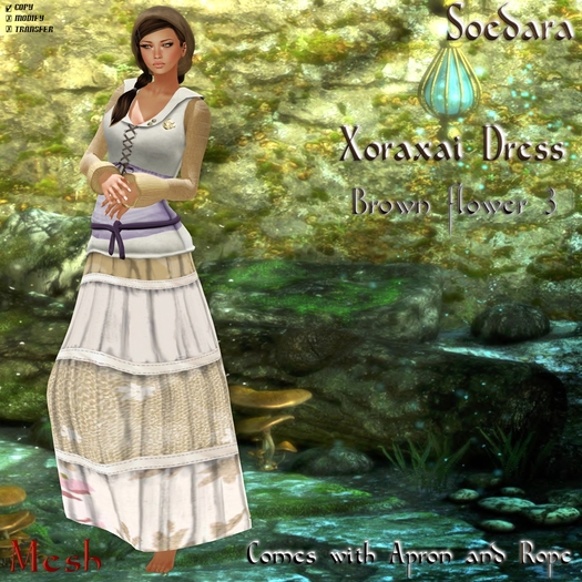 ~Soedara~ Xoraxai FW Dress Brown flower 3