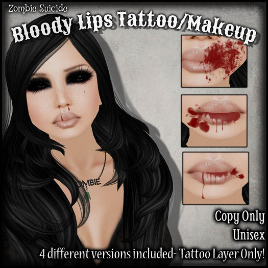 :Z.S: Bloody lips Tattoo/Makeup