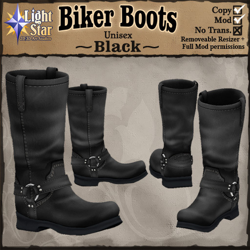 *LightStar - Biker Boots - Black
