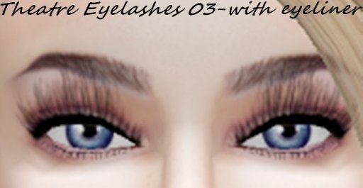 Theatre Eyelashes 03 - with eyeliner