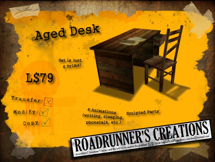[.:R's:.]   Aged Desk