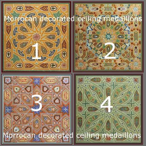 Morrocan decorated ceiling medaillons - texture pack