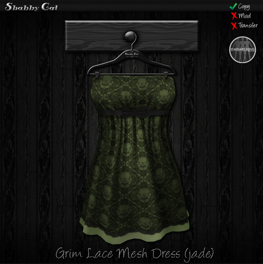 Grim Lace (jade) - Shabby Cat