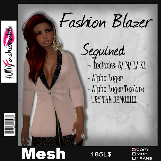 {uF} Fashion Blazer - Sequined