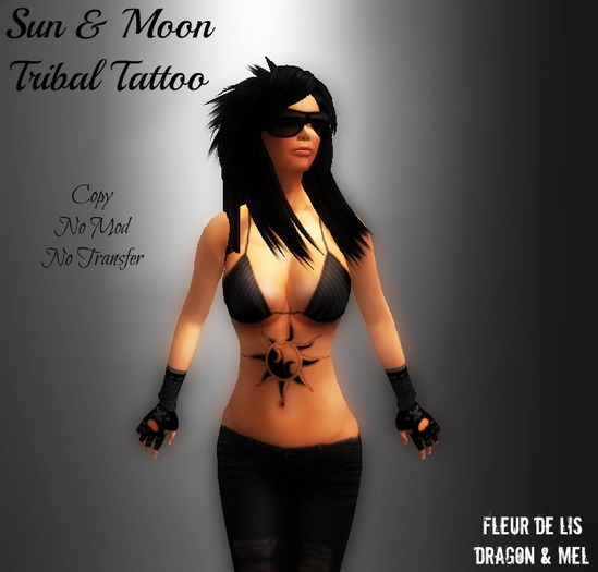 Tribal Sun & Moon Tattoo