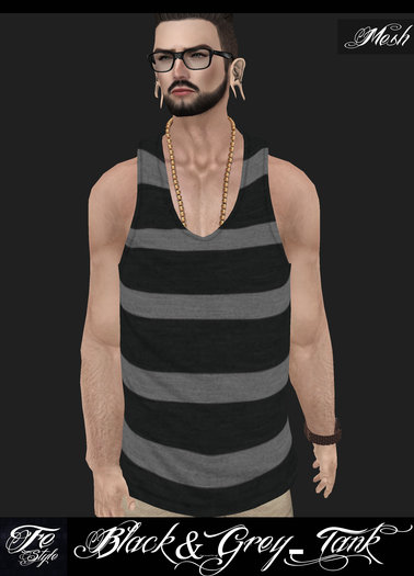 ::Fe Style:: Black & Grey - Tank Top (MESH)