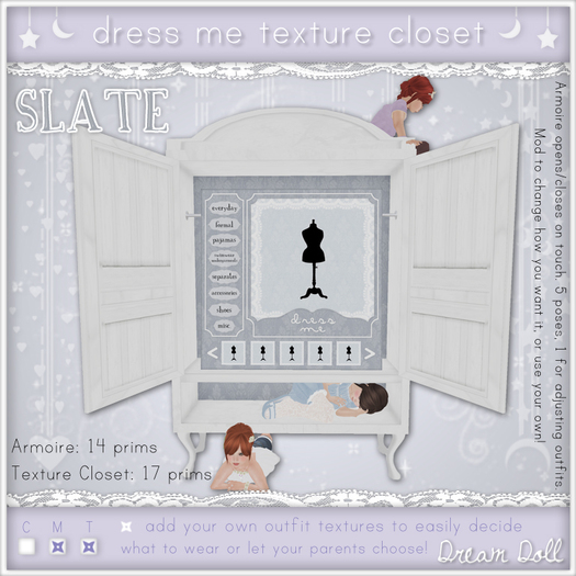 {Dream Doll} Dress Me Texture Closet - Slate