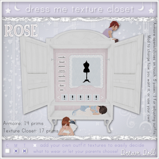 {Dream Doll} Dress Me Texture Closet - Rose