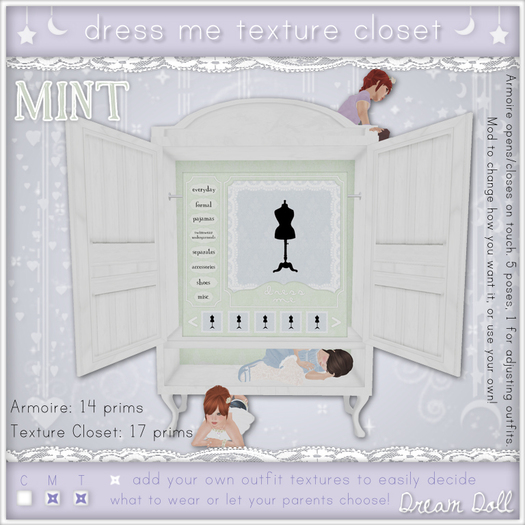 {Dream Doll} Dress Me Texture Closet - Mint