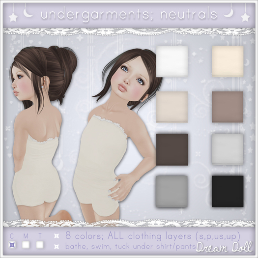 {Dream Doll} Undergarments; Neutrals