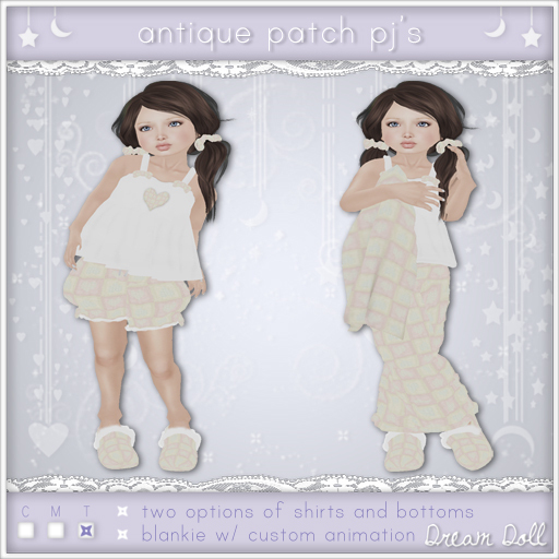 {Dream Doll} Antique Patch PJ's