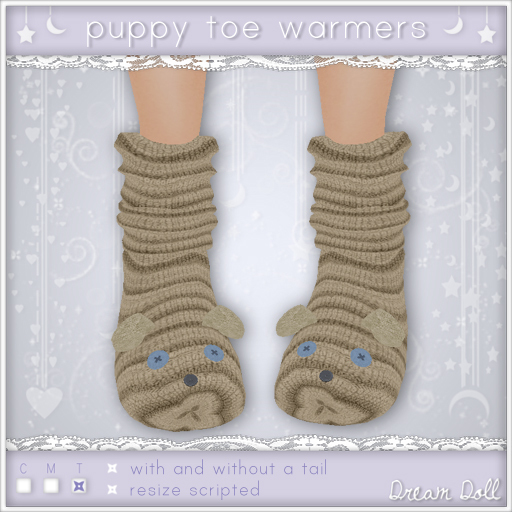 {Dream Doll} Puppy Toe Warmers