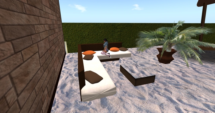Sculpted Rattanlounger Set only 10 Prims
