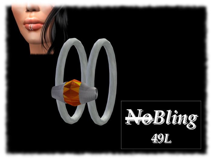 !NB!_NoBling: Double Lip Ring Silver Fire Boxed, Lip Piercing