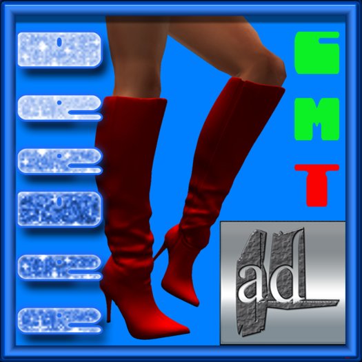 Mesh DeeDee Boots Red Boxed