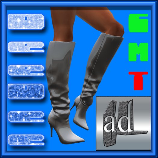 Mesh DeeDee Boots Silver Shine Boxed