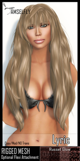 *~*Damselfly*~*Lyric Mesh Russet Glow