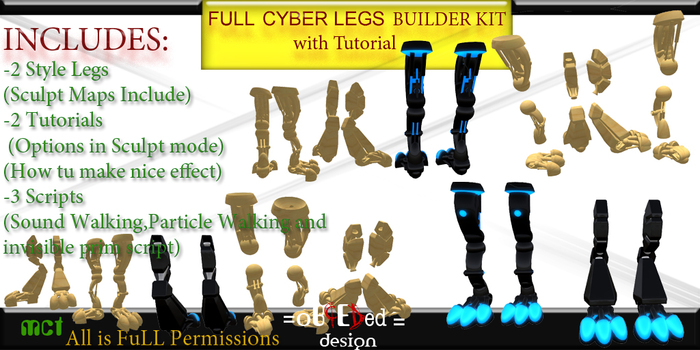 FULL CYBER LEGS BUILDER KIT with Tutorial by =oBCEDed=design 