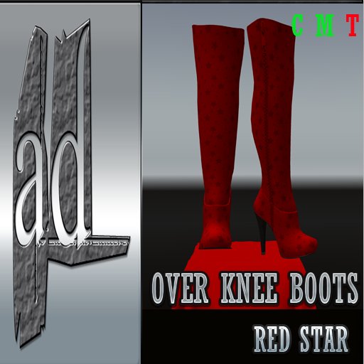Over Knee Boots Red Star