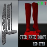 Over Knee Boots Red Star
