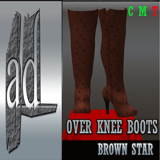 Over Knee Boots Brown Star