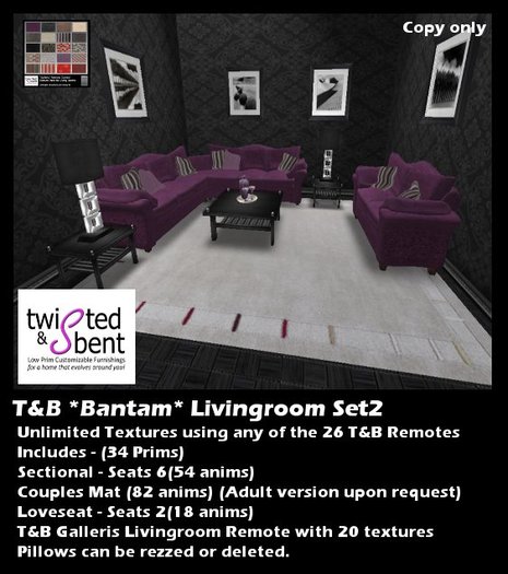 T&B Texture Changing Bantam Livingroom Sofa Set2