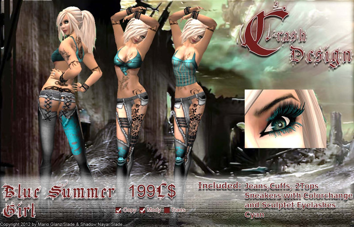 Crash Design - Blue Summer Girl Box