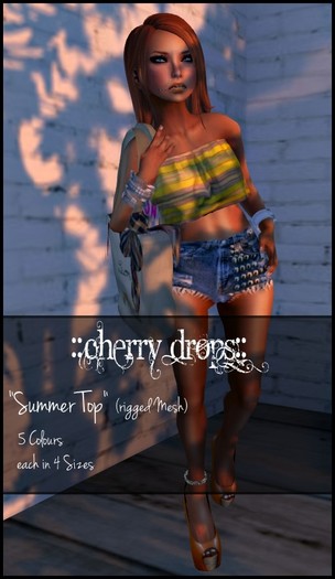 ::Cherry Drops:: Summer Top BLUE