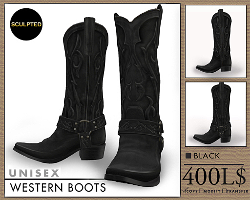 J's Western Boots Black