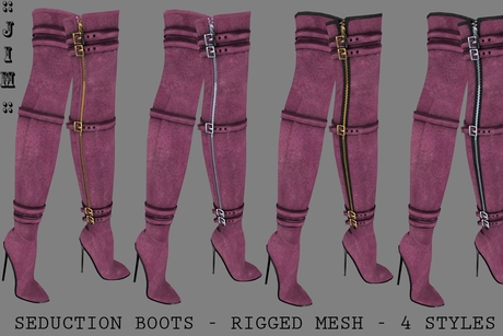 pink knee boots