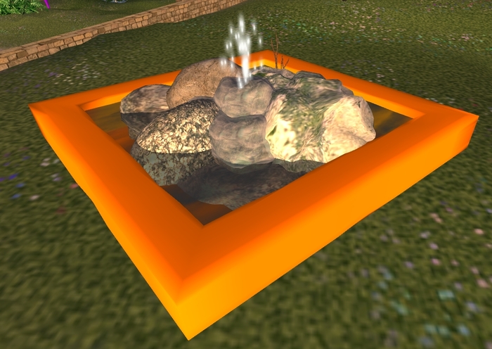 Fountain in a squared base