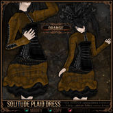 [Mesh] =^.^= Curious Kitties - Solitude Plaid Dress - Orange