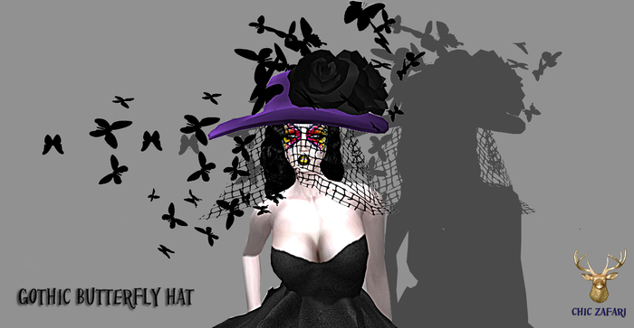 [ChicZafari] - Gothic Butterfly Hat