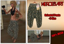 Heroes Art.-Oriental Pants- Green Flowers Woman Mesh Pants Box