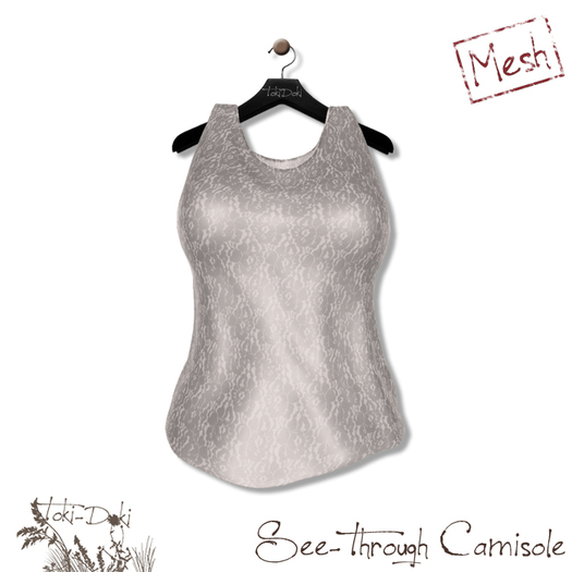 (TokiD) transparent camisole (white)