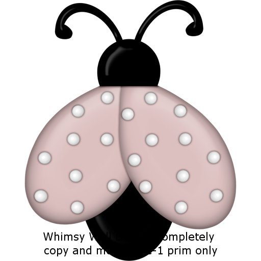 WHIMSY Pink Lady Bug Wall Decal