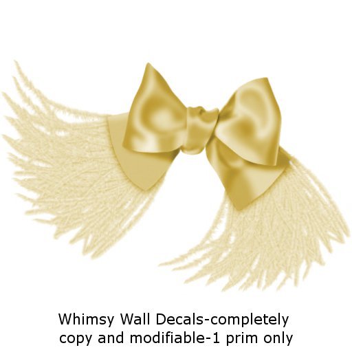 WHIMSY Cream Ribbon Wall Decal