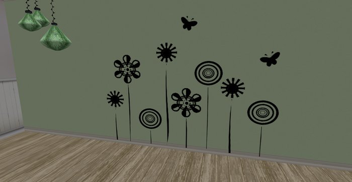WHIMSY Flowers & Butterflies Wall Decal