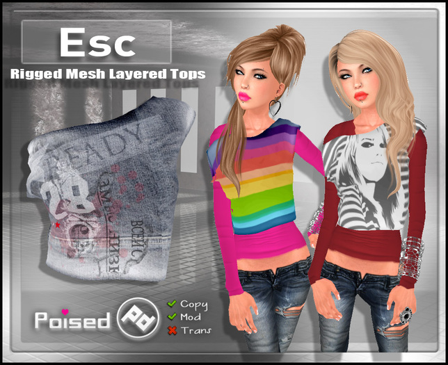 ::Poised:: Esc - Mesh off shoulder top - Riot White 